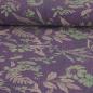 Preview: Musselin Double Gauze Jacquard Blüten grün lila